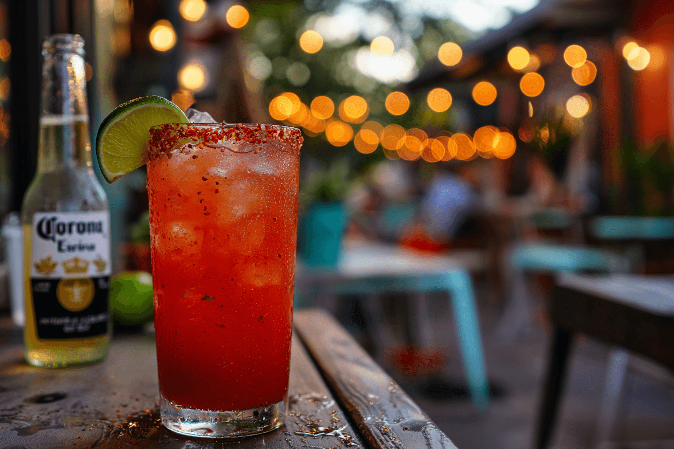 Michelada y caguama — carta de bebidas en La Macana